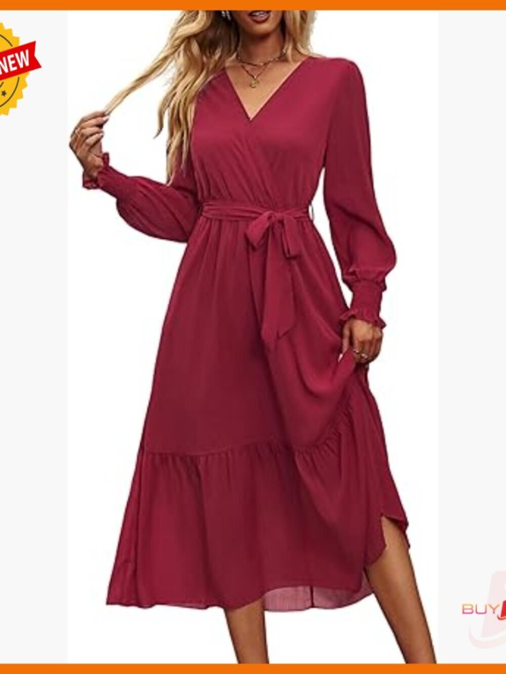 Floral Boho Maxi Dress Long Sleeve Wrap V Neck Ruffle Hem Wedding Guest
